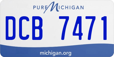 MI license plate DCB7471
