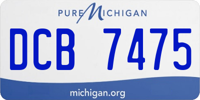 MI license plate DCB7475