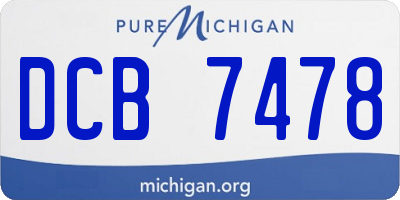 MI license plate DCB7478