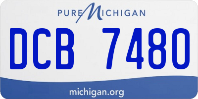 MI license plate DCB7480