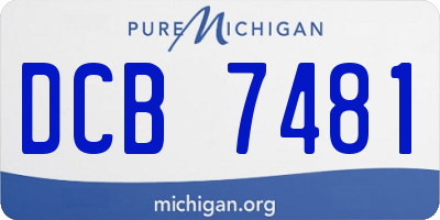 MI license plate DCB7481