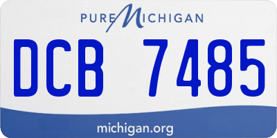 MI license plate DCB7485