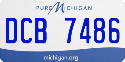 MI license plate DCB7486