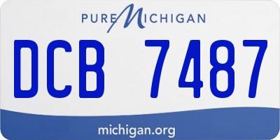 MI license plate DCB7487