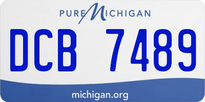 MI license plate DCB7489