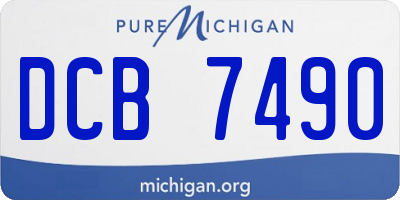 MI license plate DCB7490