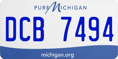 MI license plate DCB7494