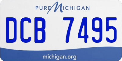 MI license plate DCB7495