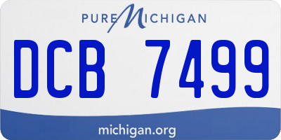 MI license plate DCB7499