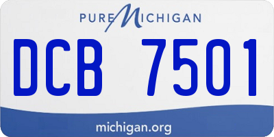 MI license plate DCB7501