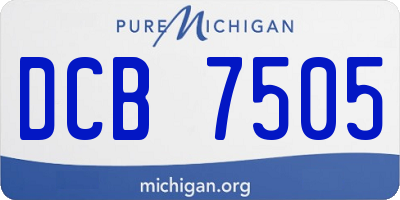 MI license plate DCB7505