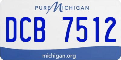 MI license plate DCB7512