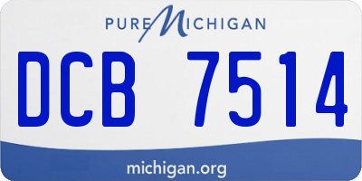 MI license plate DCB7514