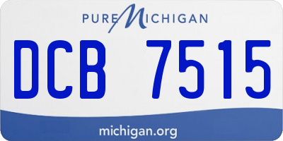 MI license plate DCB7515