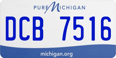 MI license plate DCB7516