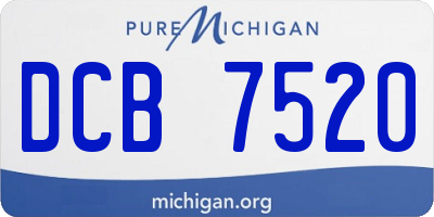 MI license plate DCB7520