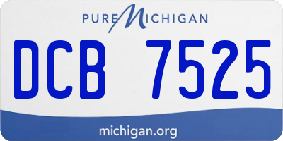 MI license plate DCB7525