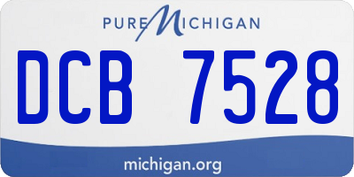 MI license plate DCB7528