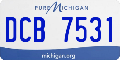 MI license plate DCB7531