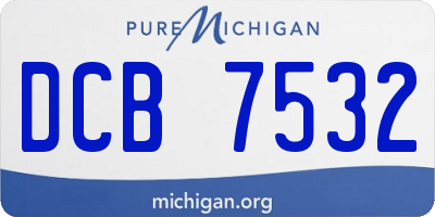 MI license plate DCB7532