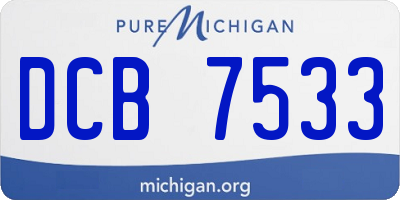 MI license plate DCB7533