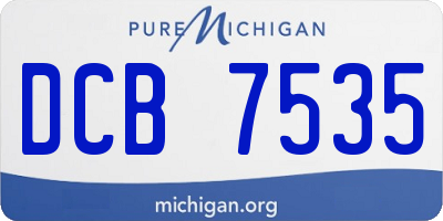 MI license plate DCB7535