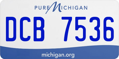 MI license plate DCB7536