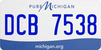 MI license plate DCB7538
