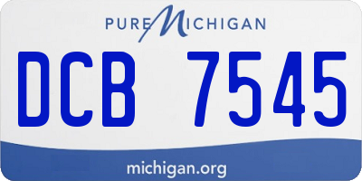 MI license plate DCB7545
