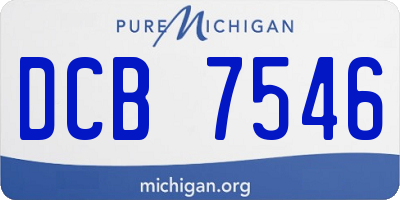 MI license plate DCB7546