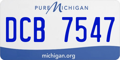 MI license plate DCB7547