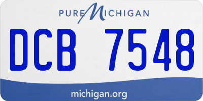 MI license plate DCB7548