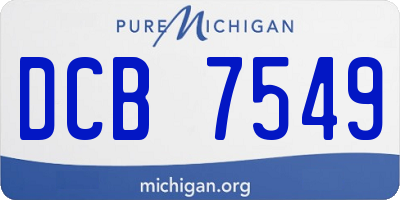 MI license plate DCB7549