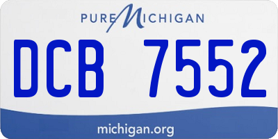 MI license plate DCB7552