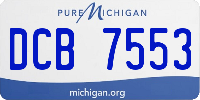 MI license plate DCB7553