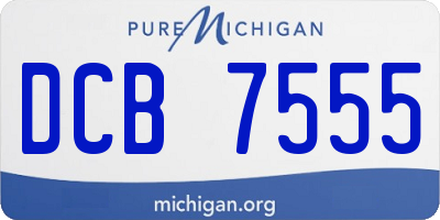 MI license plate DCB7555