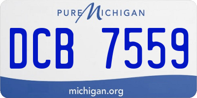 MI license plate DCB7559