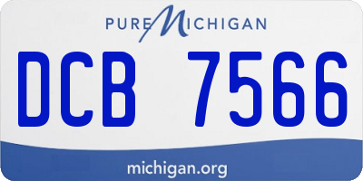 MI license plate DCB7566