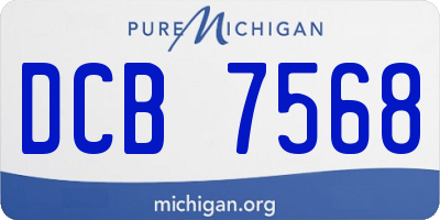 MI license plate DCB7568