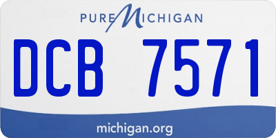MI license plate DCB7571