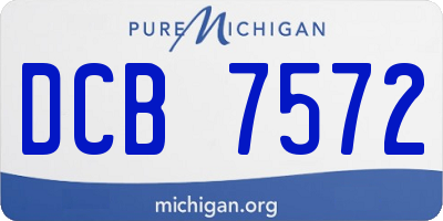 MI license plate DCB7572