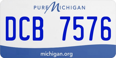 MI license plate DCB7576