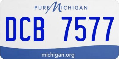 MI license plate DCB7577