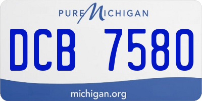 MI license plate DCB7580