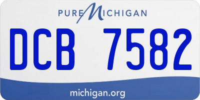 MI license plate DCB7582