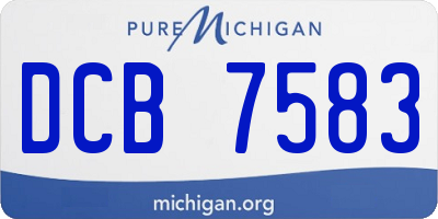 MI license plate DCB7583