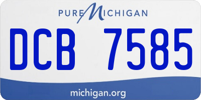 MI license plate DCB7585