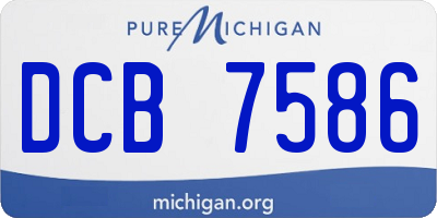 MI license plate DCB7586