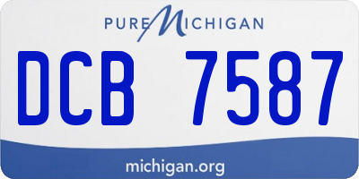 MI license plate DCB7587