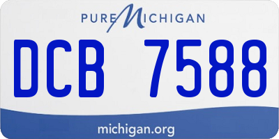 MI license plate DCB7588